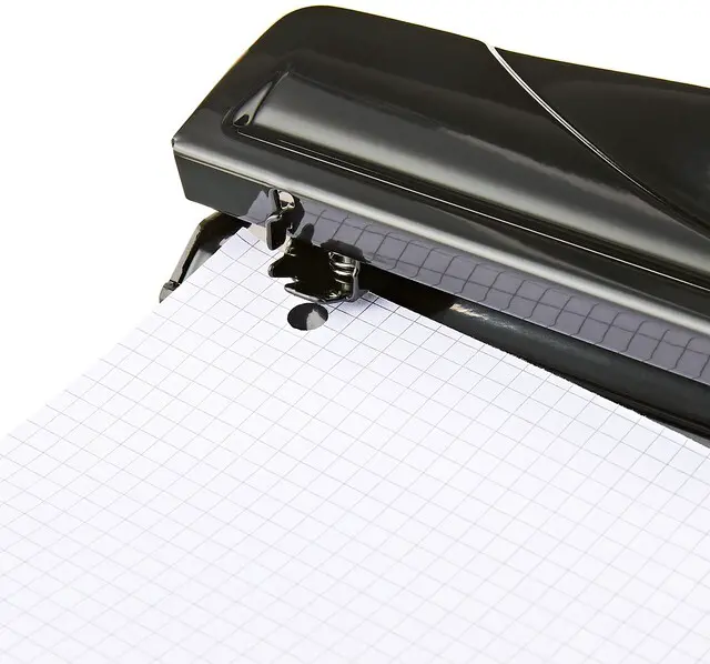 Alt view image 4 of 4 - Pen+Gear 3-Hole Punch, 12-Sheet Capacity, Black