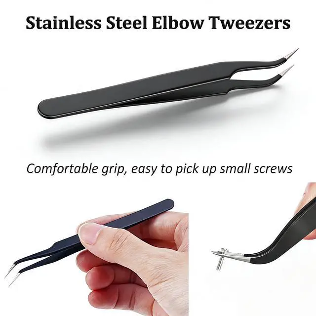 Alt view image 3 of 6 - All-in-One Eyeglass Repair Kit with Precision Screwdriver, Tweezers, Cleaning Cloth, and Screws - Compact and Portable Small Kit