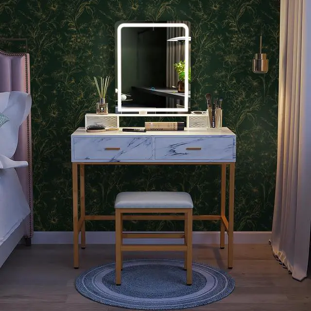 Alt view image 5 of 6 - Hopepak 43.9cm x 199.9cm Gold Green Floral Peel and Stick Wallpaper, Self-Adhesive Removable Waterproof Contact Paper, Vinyl Roll for Bedroom Living Room Bathroom
