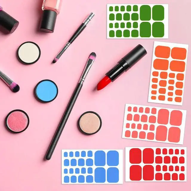 Alt view image 7 of 7 - 352Pcs 16Sheets Bright Solid Color Toe Nail Wraps Self-Adhesive Full Nail Stickers Colorful Nail Art Decals Strips with Nail File for Women Girls Nail Art