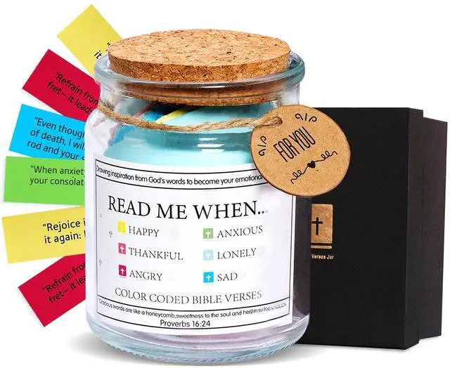 Main image of Bible Verse Jar, Christian Gift for Women and Men, Mother's Day, Daily Inspirational Pray Hope Jar for Mom, Teen, Friend