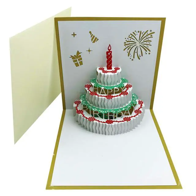 Alt view image 3 of 5 - 3D Pop-up Birthday Card with Warm Color LED Lights and Music, 1 Pack, for Mom, Wife, Sister, Friend, Boy, Girl