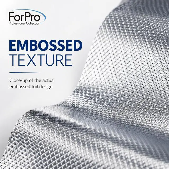 Alt view image 6 of 7 - ForPro Professional Embossed Pop-Up Foil Sheets for Salon Hair Color & Highlights, Pre-Cut, Non-Slip Embossed Texture, 5in x 27.30cm, 100 Sheets