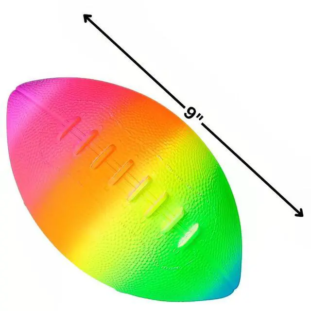 Alt view image 4 of 5 - Rhode Island Novelty 9-Inch Rainbow Football