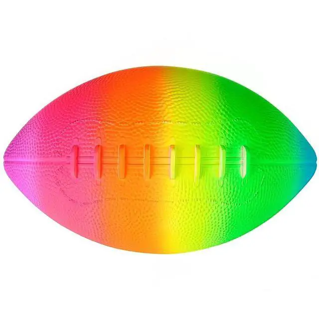 Alt view image 5 of 5 - Rhode Island Novelty 9-Inch Rainbow Football