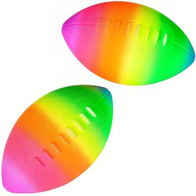 Alt view image 3 of 5 - Rhode Island Novelty 9-Inch Rainbow Football