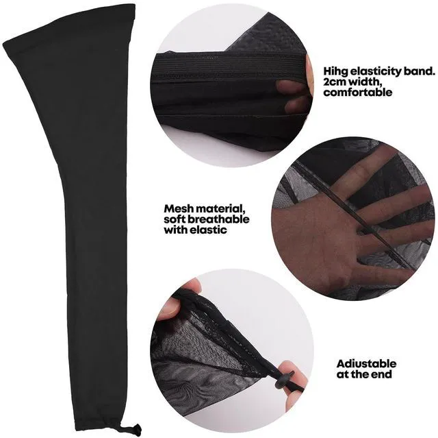 Alt view image 4 of 6 - Locs Hair Braiding Sleeve, Breathable Lock Sleeve for Braiding and Weaving, Fashion Design Hair Accessory with Elastic Band, Black