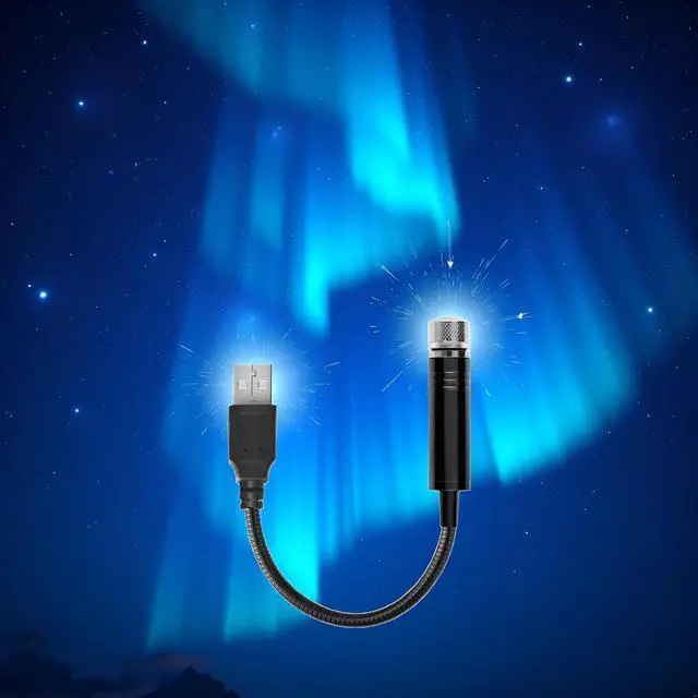 Alt view image 6 of 6 - 1 USB Star Projector Night Light, Adjustable Romantic Star Projector Car Light, Portable Atmosphere Car Roof Light