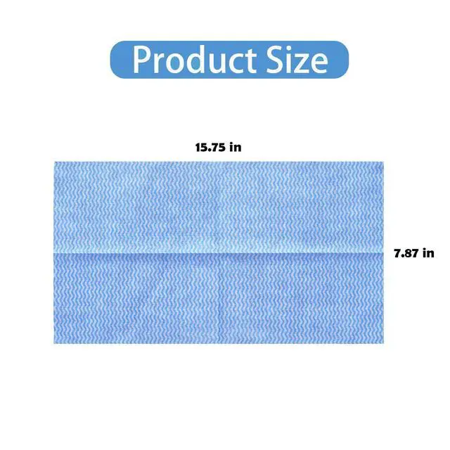 Alt view image 5 of 6 - Disposable Cleaning Cloths, Multi-Purpose Heavy Duty Kitchen Dish Cloths, 7.8 x 15.7 Inches, 50 Count, Blue