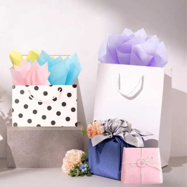 Alt view image 3 of 7 - Tissue Paper 12 Colors 60 Sheets Gift Wrapping Supplies for Crafts Gift Bags Packaging Floral Party Festival Decoration