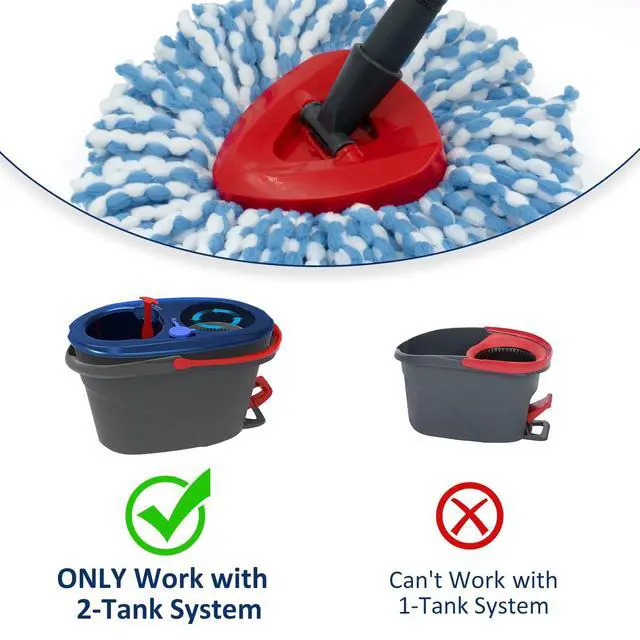 Alt view image 2 of 6 - Spin Mop Replacement Head Base for Ocedar RinseClean 2 Tank System, Rotating Mop Base