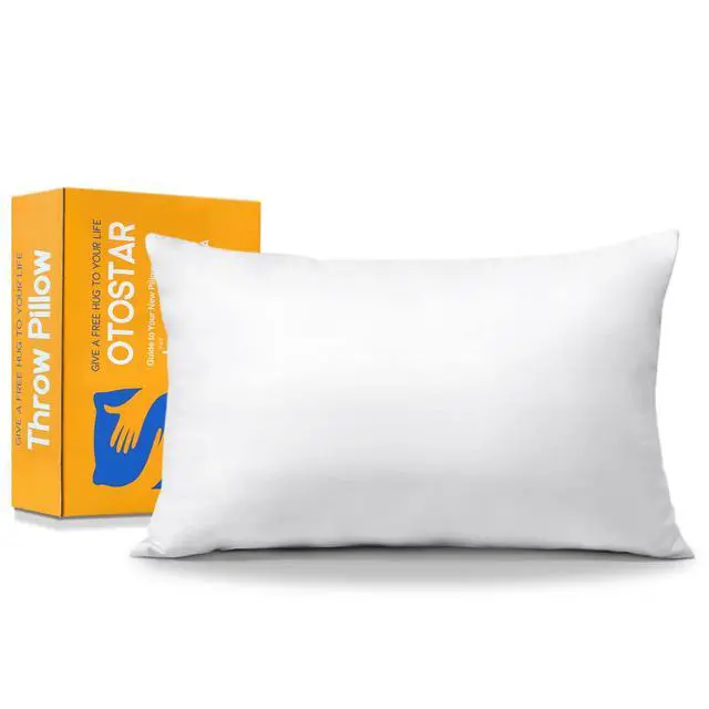 Alt view image 6 of 6 - OTOSTAR Throw Pillow Insert 12x20 Cushion Inner Soft Fluffy Plump White Decorative Pillow Pad