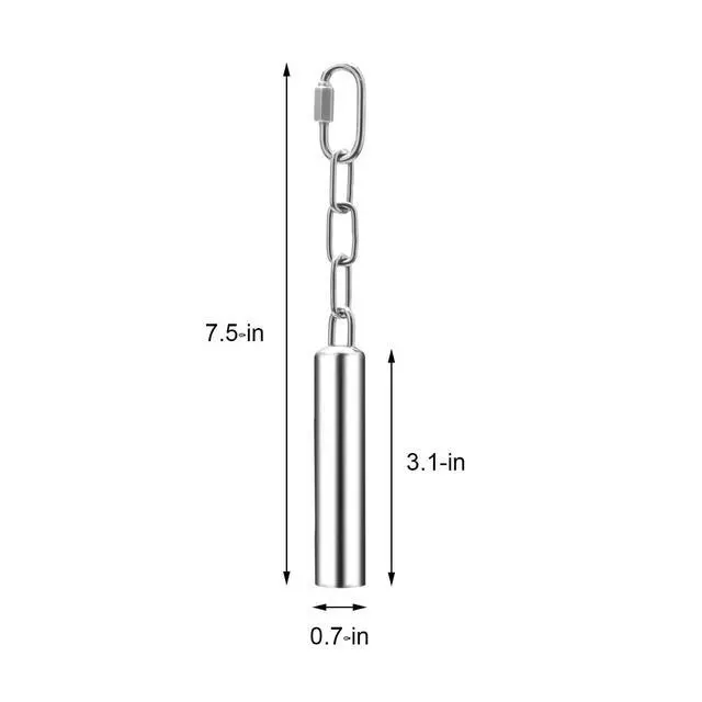 Alt view image 6 of 7 - Wontee Stainless Steel Hanging Bell Bite Toy for Bird Cage Parrot Parakeet Budgie Cockatiel Conure African Greys (S)