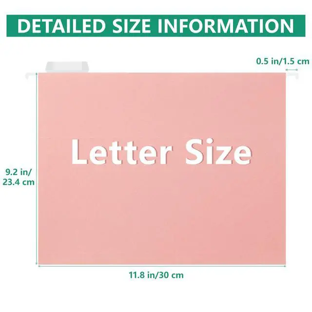 Alt view image 5 of 7 - Hanging File Folders Letter Size, Pastel Colors, 6-Pack with 1/5-Cut Tabs, Heavy Duty 1-Inch Expansion for Home and Office