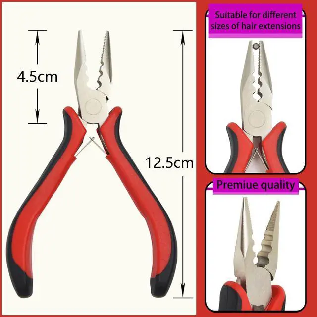Alt view image 6 of 6 - Micro Nano Ring Hair Extensions Pliers 3 Holes Mini Opener Removal Tool