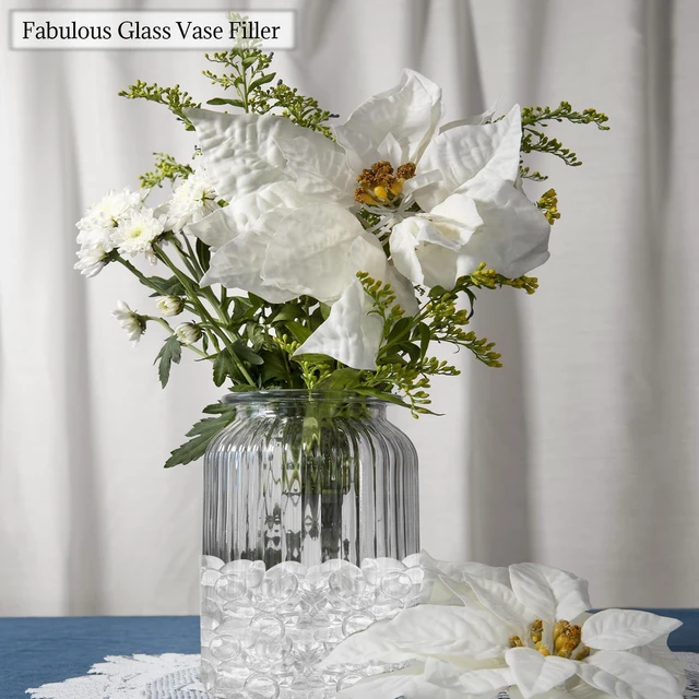 Alt view image 6 of 7 - 5lb Clear Glass Beads for Vase Filler, Flower, Candle, Crafts, Centerpieces, and Wedding Decoration
