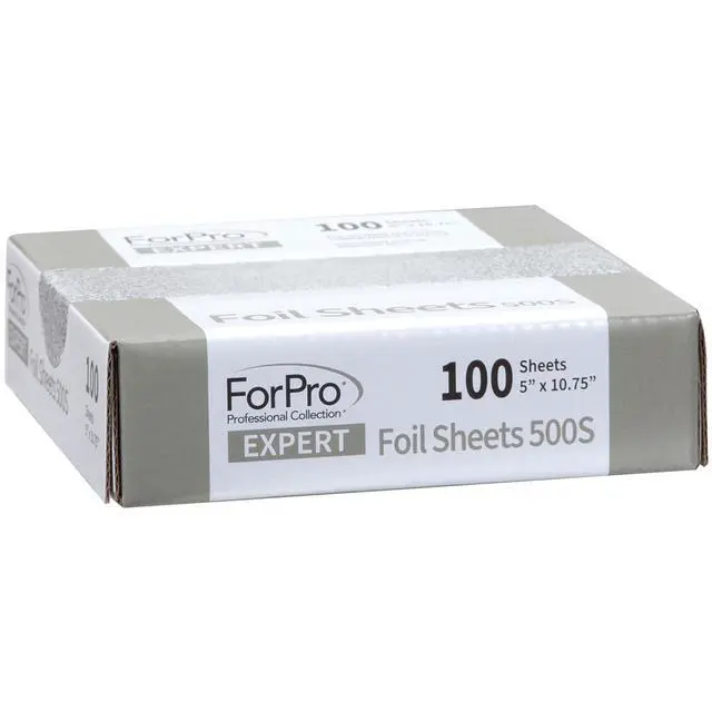 Alt view image 3 of 7 - ForPro Expert Embossed Foil Sheets 500S, Aluminum Hair Foils, Food Safe, Pop-Up Dispenser, 5" W x 10.75" L, 100-Count