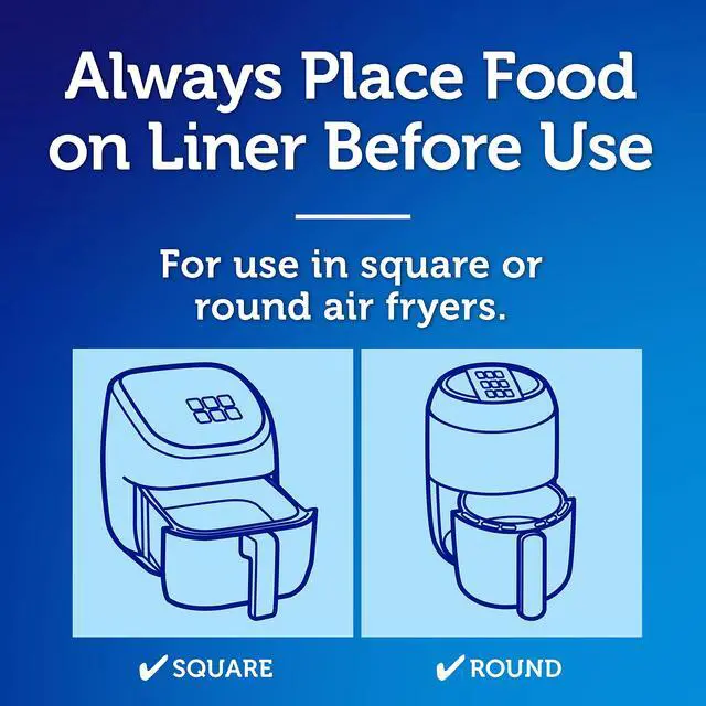Alt view image 6 of 6 - Reynolds Kitchens Disposable Air Fryer Liners, Unbleached Parchment Paper Sheets, 50 Count