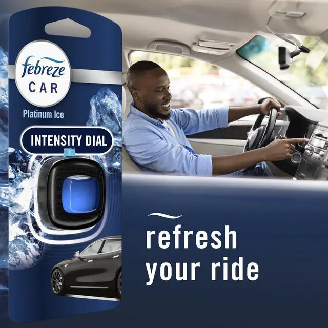 Alt view image 3 of 7 - Febreze Car Air Freshener Vent Clip, Platinum Ice Scent, 1 Count