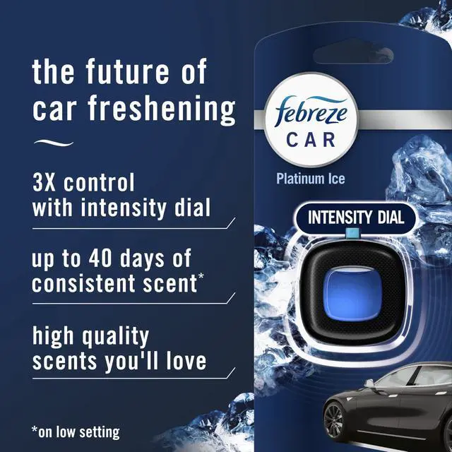 Alt view image 4 of 7 - Febreze Car Air Freshener Vent Clip, Platinum Ice Scent, 1 Count