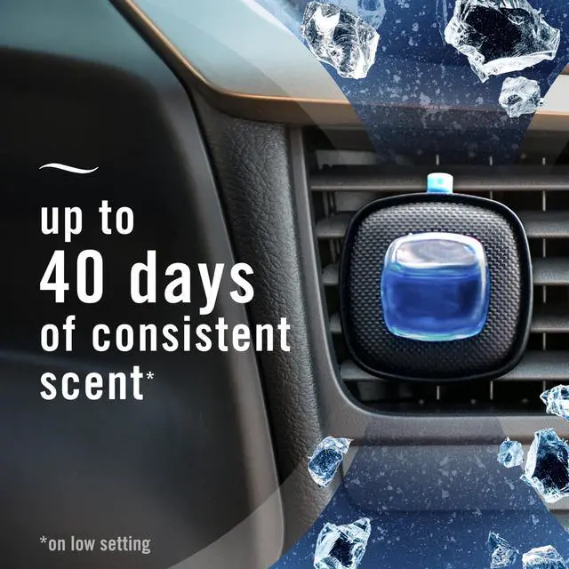 Alt view image 7 of 7 - Febreze Car Air Freshener Vent Clip, Platinum Ice Scent, 1 Count