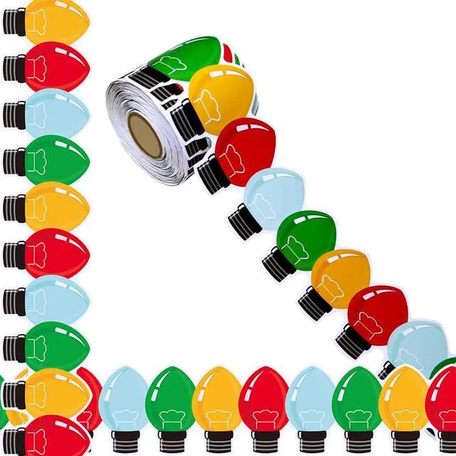 Main image of 69 Feet Christmas Bulletin Board Border Xmas Light Decorative for School Classroom Office Chalkboard Party Decor