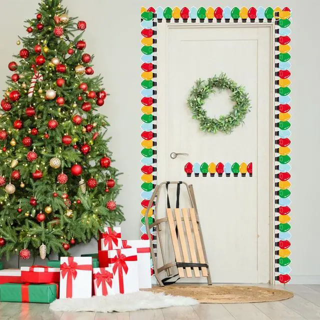 Alt view image 6 of 7 - 69 Feet Christmas Bulletin Board Border Xmas Light Decorative for School Classroom Office Chalkboard Party Decor