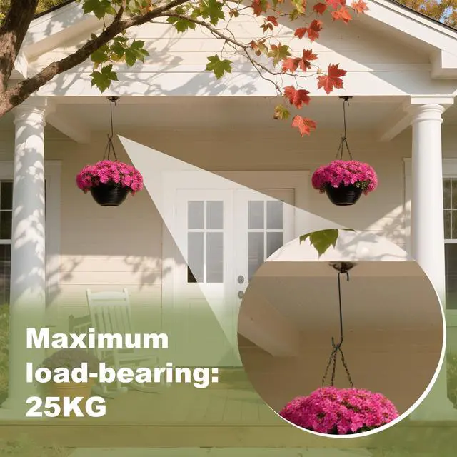 Alt view image 7 of 7 - 12Inch Large S Hooks, Black Metal Heavy Duty Long Hook, for Hanging Plants, Bird Feeder, Bird House, Clothes, Wind Chimes, Flower Basket, 2Pack