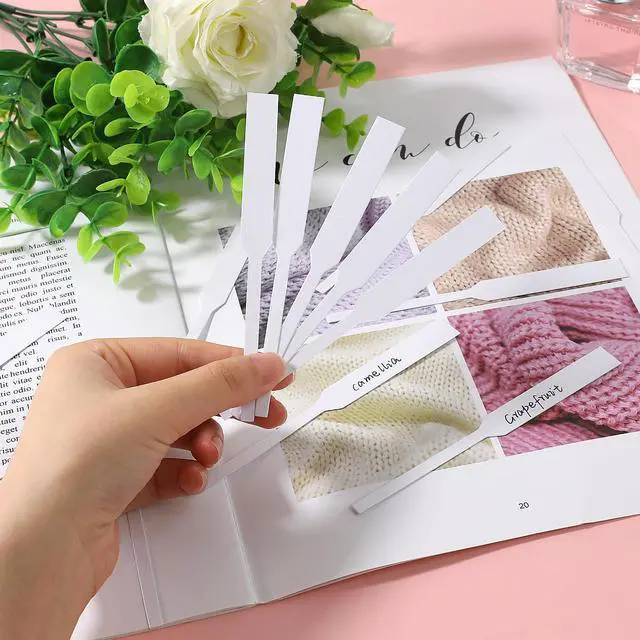 Alt view image 4 of 6 - 200 Pcs White Perfume Test Strips Paper Disposable Blotter Card for Essential Oils Fragrance Scent Testing