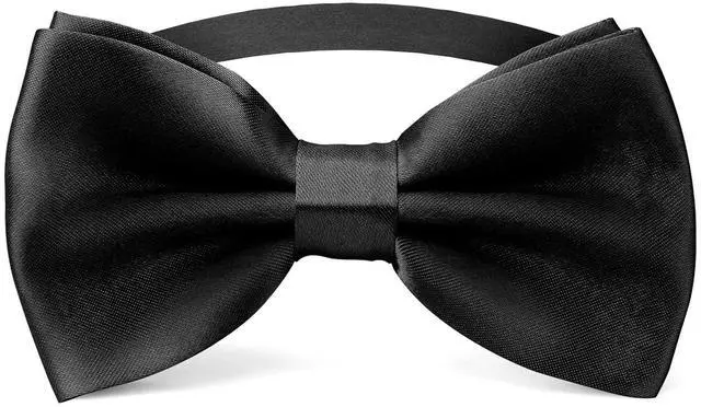 Main image of Men's Black Clip-On Tuxedo Bow Tie