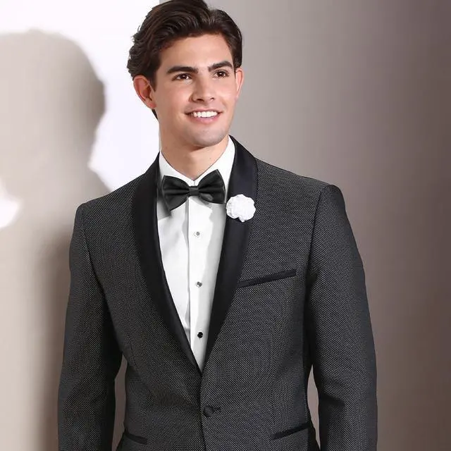 Alt view image 3 of 7 - Men's Black Clip-On Tuxedo Bow Tie