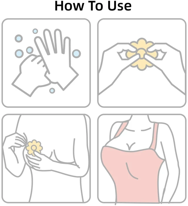 Alt view image 2 of 6 - WLLHYF 40 Pieces Disposable Nipple Covers Self-adhesive Invisible Breast Pasties Petals