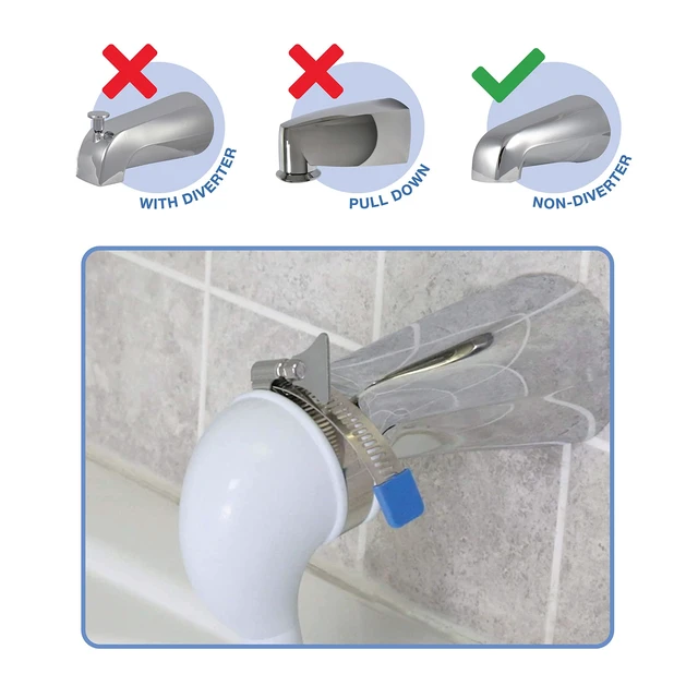 Alt view image 4 of 6 - Danco VersaSpray Portable Handheld Shower Head Sprayer, White (10086)