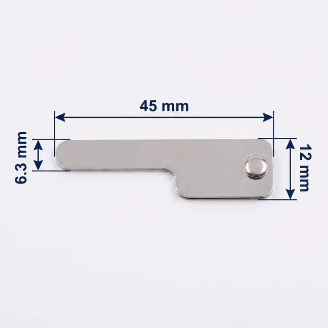 Alt view image 2 of 6 - Dental Orthodontic IPR Gauge Ruler 0.1-0.5mm Stainless Steel Metric and Imperial Measuring Tool 1Pc Silver
