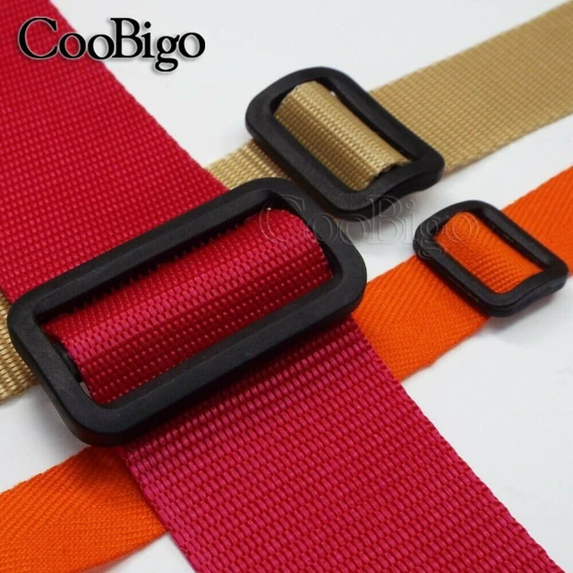 Alt view image 5 of 6 - CooBigo 12 Pack 1-1/2 Inch Tri-Glide Plastic Buckles, Heavy Duty Adjustable Webbing Slider Buckle for Backpack Straps, Dog Collar, Harness