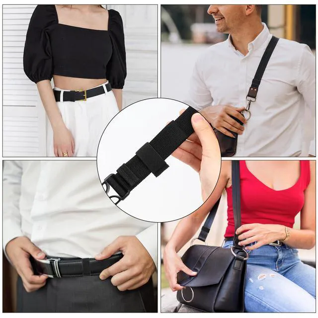 Alt view image 4 of 7 - Bewudy 10 Pack Elastic Belt Keeper Strap, Nylon Canvas Web Belt Loop for 1.5" Wide Belts