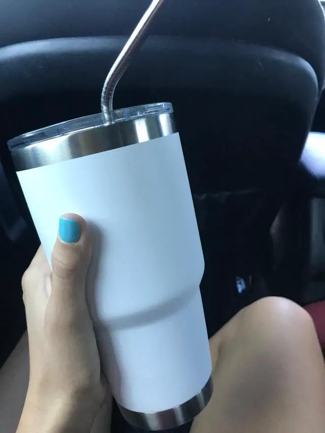 Alt view image 6 of 6 - Set of 4 Reusable Stainless Steel Straws, 10.5" Long, with Cleaning Brushes and Case, for 30 oz and 20 oz Tumblers