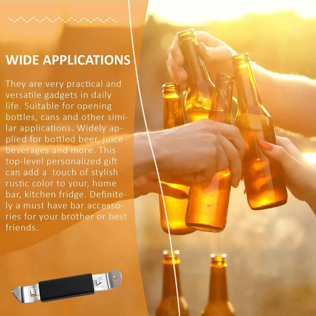 Alt view image 3 of 5 - KTOJOY 3 Pack Magnetic Stainless Steel Flat Bottle Openers, Can Tapper with Magnet for Camping and Traveling