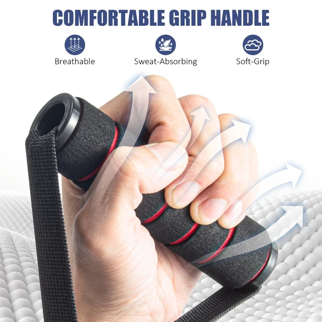 Alt view image 5 of 7 - 2 Pack Upgraded Exercise Handles for Cable Machine Attachments, Strength Training, Pilates, Home Gym, Resistance Bands, Heavy Duty