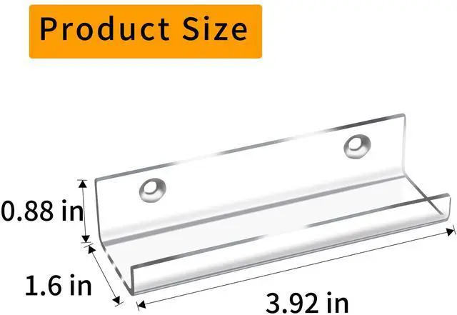 Alt view image 4 of 7 - Jansburg 6 Pack Clear Acrylic Vinyl Record Wall Mount Display Shelf, 4 Inch, for Home Office