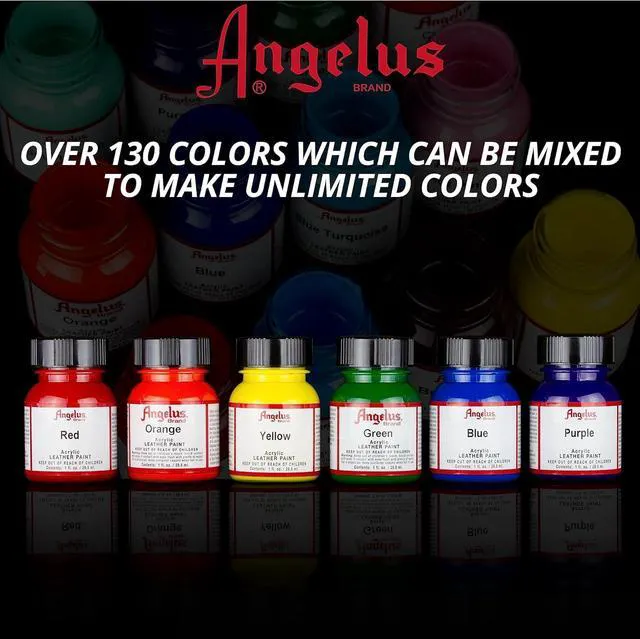 Alt view image 2 of 6 - Angelus Acrylic Leather Paint 1fl oz Black - Professional Flexible, Crack, Scratch, Peel Resistant for Shoes, Sneakers, Canvas, Furniture and Other Leather Projects