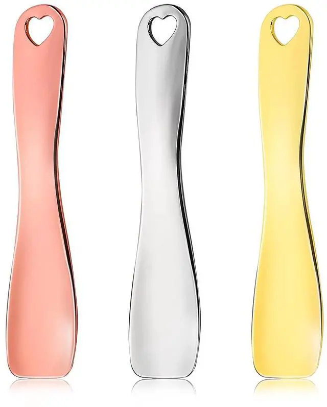 Main image of WLLHYF 3 Pcs Metal Cosmetic Spoon Skincare Spatula Stick Applicator