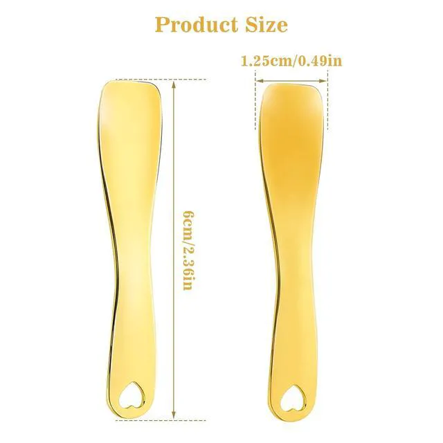 Alt view image 6 of 6 - WLLHYF 3 Pcs Metal Cosmetic Spoon Skincare Spatula Stick Applicator