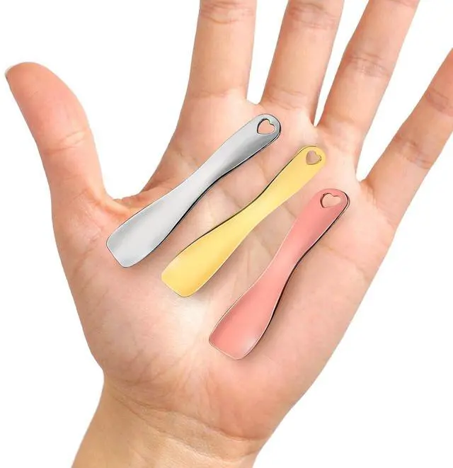 Alt view image 5 of 6 - WLLHYF 3 Pcs Metal Cosmetic Spoon Skincare Spatula Stick Applicator