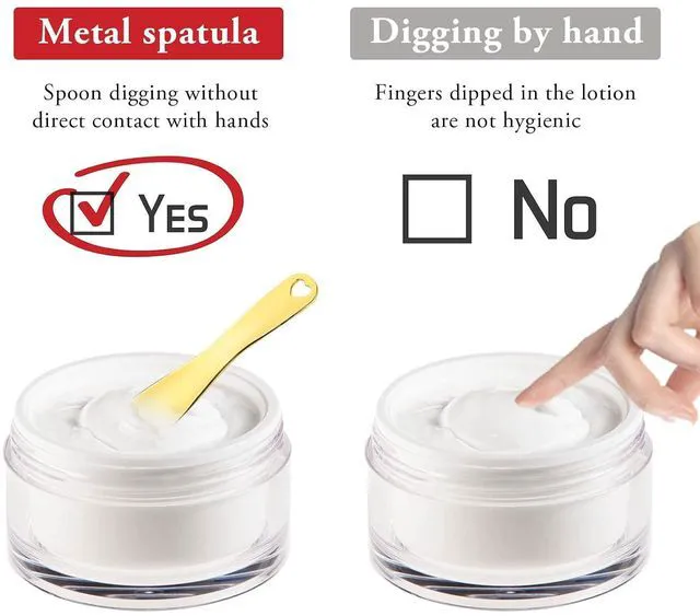 Alt view image 4 of 6 - WLLHYF 3 Pcs Metal Cosmetic Spoon Skincare Spatula Stick Applicator