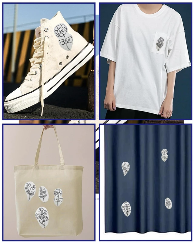 Alt view image 2 of 6 - 102pcs Water Soluble Hand Sewing Stabilizers, Embroidery Stick and Stitch Wash Away Paper, Flower & Letter Patterns for Hand Sewing Beginners