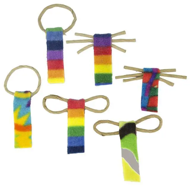 Alt view image 2 of 5 - Cat Dancer Products Cat Chaser with Colorful Fleece Interactive Toy for Exercise, Pack of 6, 4 x 1.5 x 1 Inches