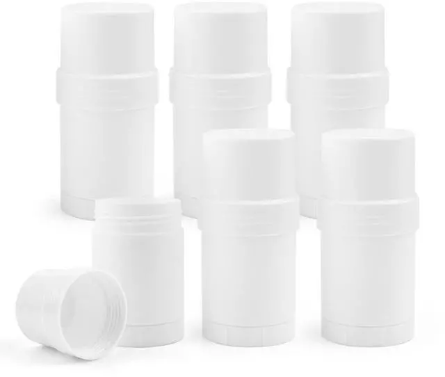 Main image of 6 Pcs 30ml/1oz Empty Twist-Up Stick Tube Deodorant Containers, Round, for Lotion Bar, Chapstick and Homemade Lipstick - White