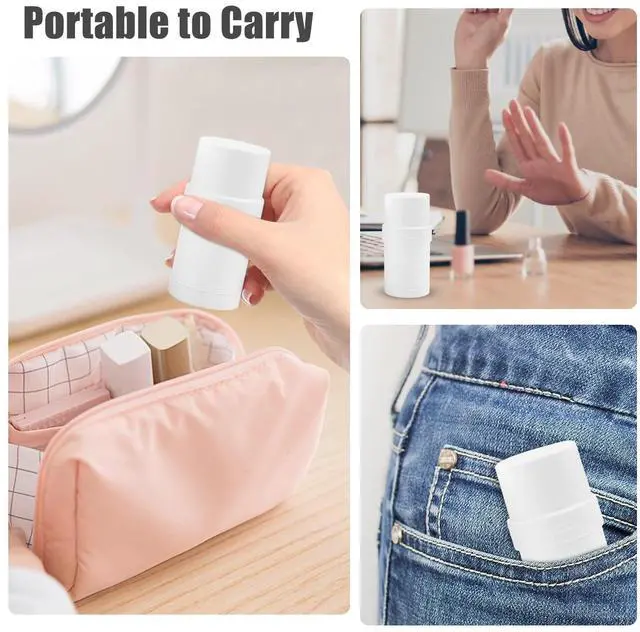 Alt view image 2 of 6 - 6 Pcs 30ml/1oz Empty Twist-Up Stick Tube Deodorant Containers, Round, for Lotion Bar, Chapstick and Homemade Lipstick - White