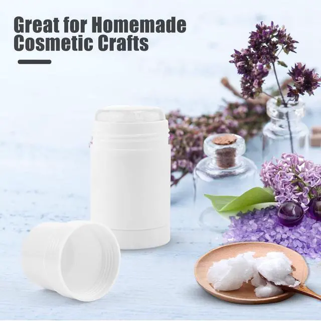 Alt view image 3 of 6 - 6 Pcs 30ml/1oz Empty Twist-Up Stick Tube Deodorant Containers, Round, for Lotion Bar, Chapstick and Homemade Lipstick - White